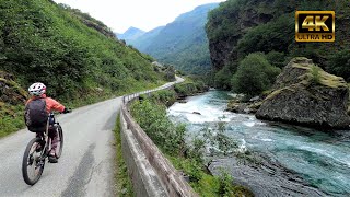 Best scenic cycling route in Norway [4K] | Rallarrosa to Flåm #norway