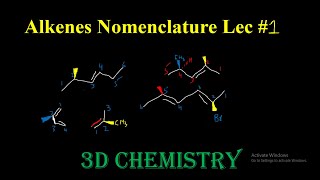 IUPAC Nomenclature Alkenes 03 || Naming Of Alkenes || Organic Chemistry || 3D chemistry