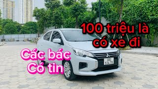 Chỉ 100 triệu có xe đi, Attrage 2020 1.2mt biển Hà Nội một chủ từ mới