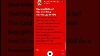 Ed Sheeran - The Joker And The Queen Lyrics #thejokerandthequeen