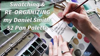 Adding NEW colors to my Daniel Smith Palette - Making Swatch Cards and Re-Organizing!!