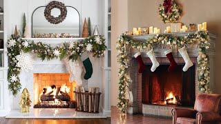 CHRISTMAS DECORATE MANTEL 2021 | CHRISTMAS MANTEL DECORATING IDEAS | christmasdecor