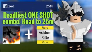 『Best Acid Rifle + Dragon Talon + Ice One Shot Combo』Bloxfruit Upd17 |Bounty hunting | 25m