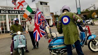 ACE CAFE London NOMADS SC 10th Anniversary of the TONY CLASS Memorial Scooter Ride Out END of SUMMER