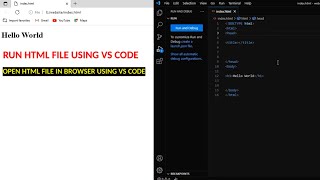 How to Run HTML File Using VS Code | How to Open HTML File in Browser Using Vs Code