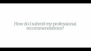 Learn more about the required recommendation letters