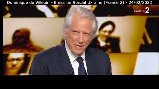 «On ne vous réconciliera pas ce soir»: échange tendu entre de Villepin et BHL sur l’Ukraine (Fr2).