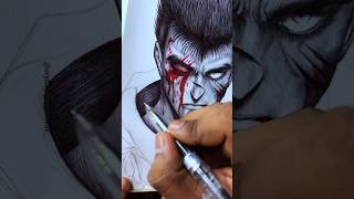 How to draw Guts berserk #animeshorts #berserk #shorts