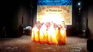 garhwali folk dance in dehradun गढ़वाली महिलाएं लोकनृत्य चौफुला करते हुए