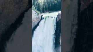 Beautiful waterfall in Upper Yellowstone River.