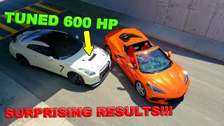 COCKY 600HP GT-R Owner Says He Can Beat MY C8 Corvette!!!