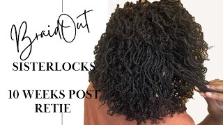 Sisterlocks| How to do a braid out| Kendra Kenshay Braid Out Method on Sisterlocks!