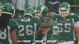 2014 Recap: Saskatchewan 31, Hamilton 10