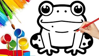 How to Draw a Frog | Drawing and Coloring a frog for kids