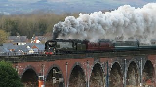 No° 34067 Tangmere running over Whalley Viaduct