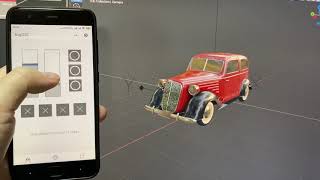 Interactive between mobile phone and Blender animation through OSC