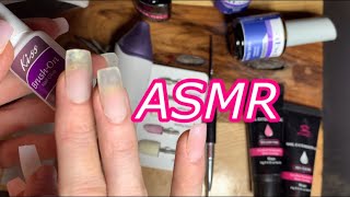 ASMR | DOING MY NAILS AT HOME USING THE MAKARTT POLYGEL NAIL KIT | SIMPLE DIY MANICURE