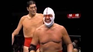 Giant Baba & The Destroyer & Kurt Beyer vs Haruka Eigen & Masa Fuchi & Masao Inoue 7/29/1993