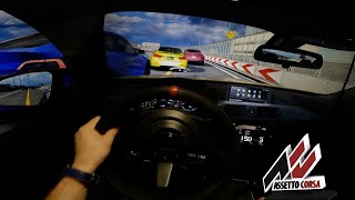 Assetto Corsa Cutting up Traffic - Triple Screen Setup I GoPro POV