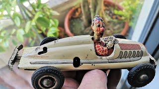 GESCHA" HO LA LA " AUTO-UNION ( AUDI ) Racing car - TIN TOY Made in Western GERMANY  US ZONE