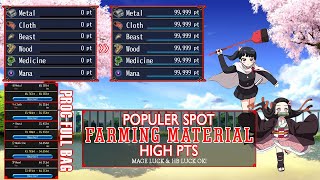 Populer Spot Farming Material High pts | Auto Full Mats 1 times Farm [Toram Online]