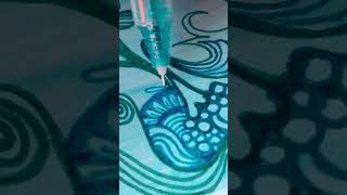 Drawing Blue Pen and Ink Doodle Art #pilotpen