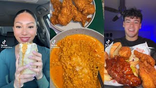 Tiktok mukbang compilation part-108 | chipotle bowl , ramen , five guys and more