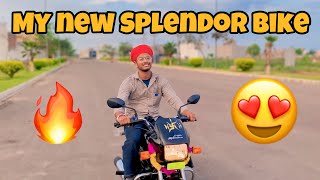 My Brand New Bike 😍| Splender Z-Black Bike | #lakhanambarsariya #splenderlover