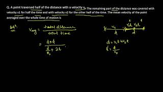 A point traversed half of the distance with a velocity v0. The remaining part of the distance