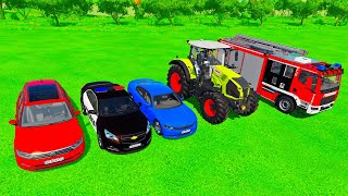 TRANSPORTING CARS, POLICE CARS,FIRE TRUCKS! - Farming Simulator 22