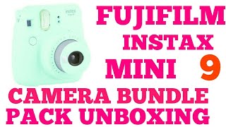 FujiFilm instax mini 9 camera Bundle Pack unboxing and First look -# Instant camera#