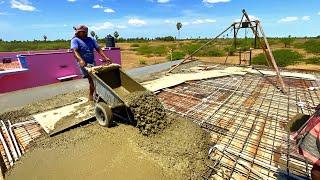 Amazing Roof Reinforcement!- 2BHK Size House with Slab Concrete Awesome-Used with Sand and Cement