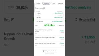 Today My mutual fund portfolio #youtubeshorts #shorts #mutualfundsahihai