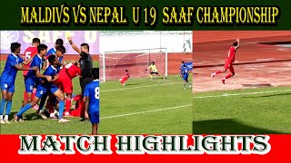 saaf championship u-19 football nepal vs maldives match highlights #football #saafchampionship