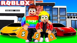 Brothers BUILD $1,000,000,000 MANSION (Roblox Tycoon)