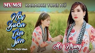 KARAOKE NỖI BUỒN CON TIM TONE NỮ - BEAT GỐC MỸ NHUNG CỰC HAY