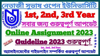 NSOU UG+BDP Online Assignment Guideline 2023 Update Important || Netaji Open University Assignment