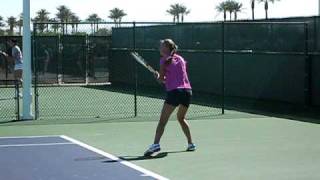 Viktoria Azarenka practicing at Indian Wells