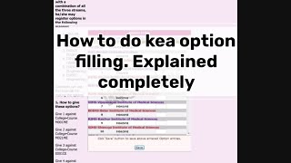 How to do kea option filling. Neet 2024 #keaadmissionprocess #mbbs#neetkarnataka #nta #ntaupdates