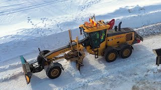 4K | Volvo G960 | L70G in Snow clearing