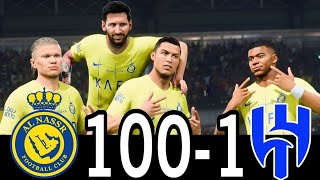 FC 24- MESSI RONALDO NEYMAR & MBAPPE | ALL STARS | AL NASSR 100-1 PSG #fc25