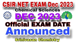 CSIR NET DEC 2023 EXAM  DATE ANNOUNCED I Apply Online | Official Notifications I  I Last Date Nov 30