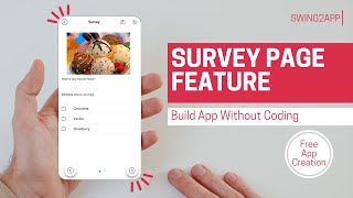 App Survey Page Feature | No Code App Builder |