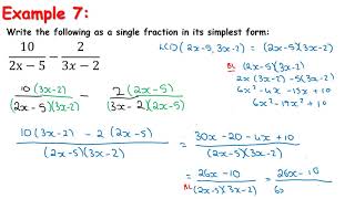 JCHL Revision - Adding and Subtracting Fractions