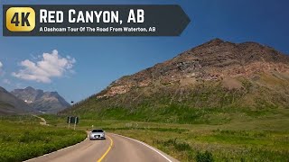 A Dashcam tour of the road to Red Rock Canyon Alberta [4K]