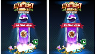 Golf Clash - Sunset Ruins Tournament - Master - Prizechests Opening - 🥈 x 2 and 5th place x 2!