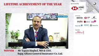 Lifetime Achievement Award - Mr Tapan Singhel, Bajaj Allianz General Insurance Company