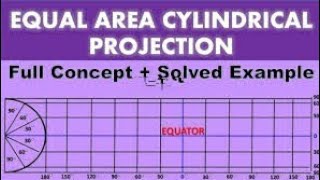 Geography practical class- xii ( CYLINDRICAL EQUAL AREA PROJECTION) .