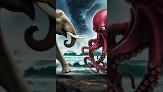 Elephant 🐘 VS Octopus 🐙: The Ultimate Showdown! ⚡🌊 | #HybridAnimals #AI #Shorts