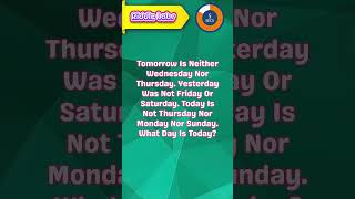 Day Conundrum: Cracking the Calendar Code! 📅❓ #riddles #brainteasers #riddle #riddlewithanswer